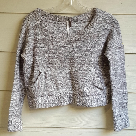 Free People Sweaters - Free People In My Pocket Cropped Knit Sweater Sz S